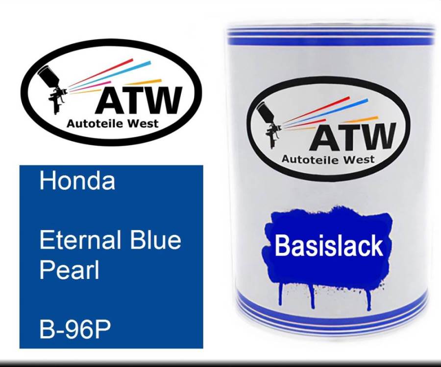 Honda, Eternal Blue Pearl, B-96P: 500ml Lackdose, von ATW Autoteile West.